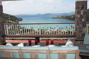 Property grounds - Experience the enchanting allure of La Collina – a stunning home that boasts breathtaking sunset views & ocean views, a refreshing pool, and air conditioning. Elevate your lifestyle in this picturesque retreat! (St John)