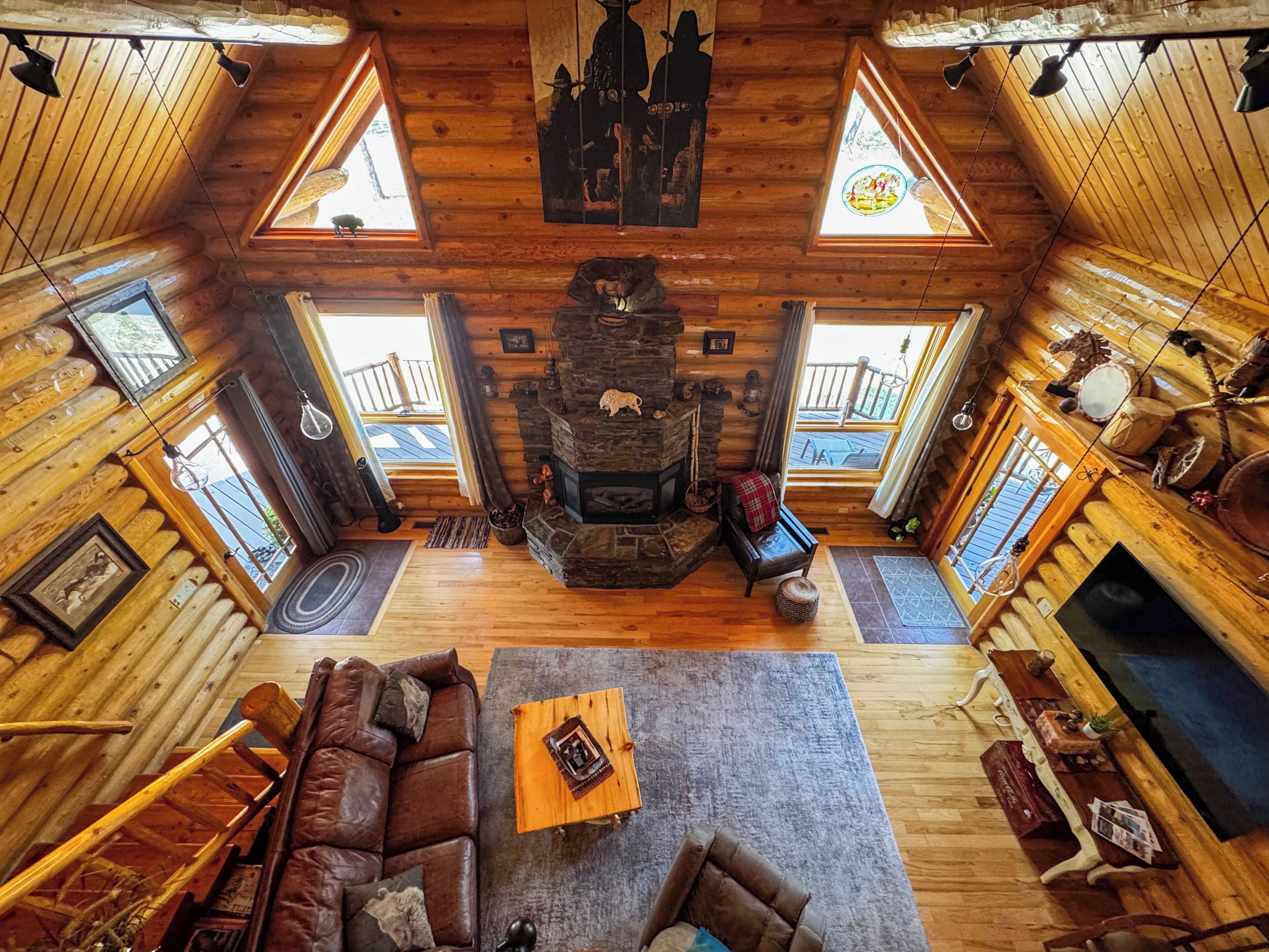 Smart TV, fireplace, video games, DVD player