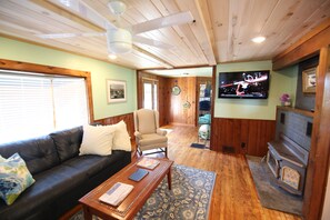 Télévision, cheminée