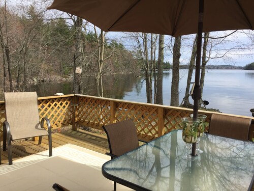 3 Bedroom year round lakefront home on Three Mile Pond with private dock