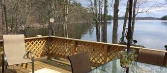 3 Bedroom year round lakefront home on Three Mile Pond with private dock