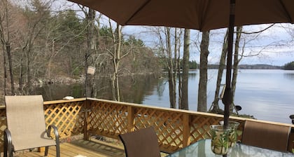 3 Bedroom year round lakefront home on Three Mile Pond with private dock