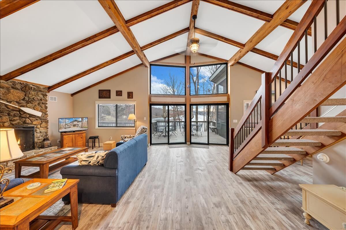 Rustic Cottage On Gently Sloping Point Lot With 500 Feet Of Private Waterfront