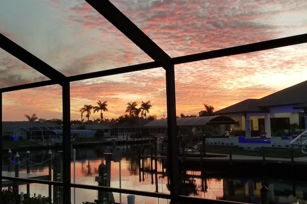 Cape Retreat offers gorgeous sunset views from the pool and outdoor living areas