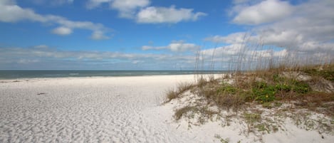 På stranden