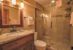 Combined shower/bathtub