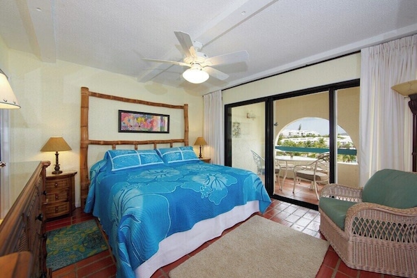 Master Bedroom has a view of the Caribbean Sea