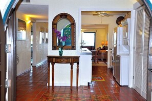 Entrance foyer.  You can see the Caribbean Sea upon entry.