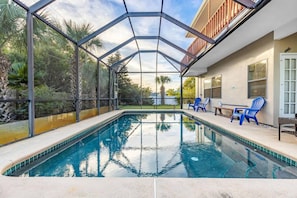 Outdoor pool, a heated pool