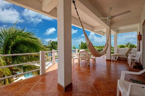 Terrace/patio - Casual & Comfortable Belize Beach House: Private Pool, Dock, & Secluded Privacy
 (San Pedro)