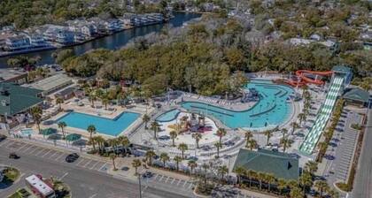 Acogedora casa de playa con carrito de golf