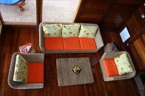 TV, DVD player, stereo