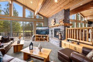 TV, fireplace, video games, offices