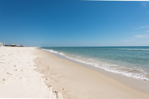 Beach nearby, sun loungers