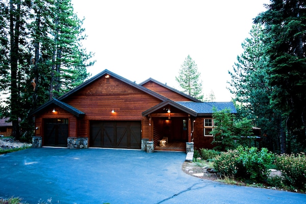 Main level with Master bedroom, kitchen, living room, 2 balconies, & 3 car gar.