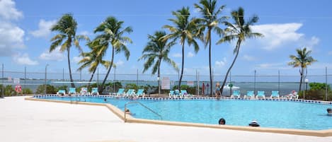 Outdoor pool, a heated pool