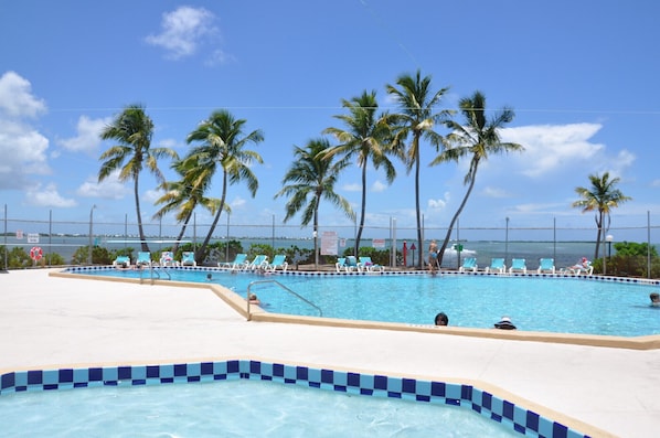 Outdoor pool, a heated pool