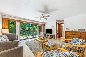 Smart TV, books, video library, stereo