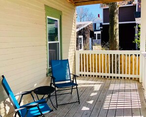 View of the outside space. New grill (not in pic) was installed in Summer 2019.