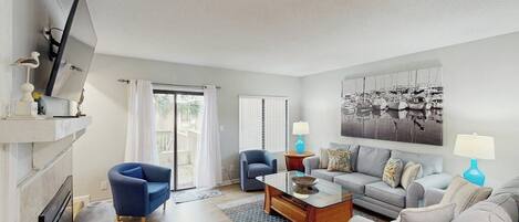 TV, DVD player, books