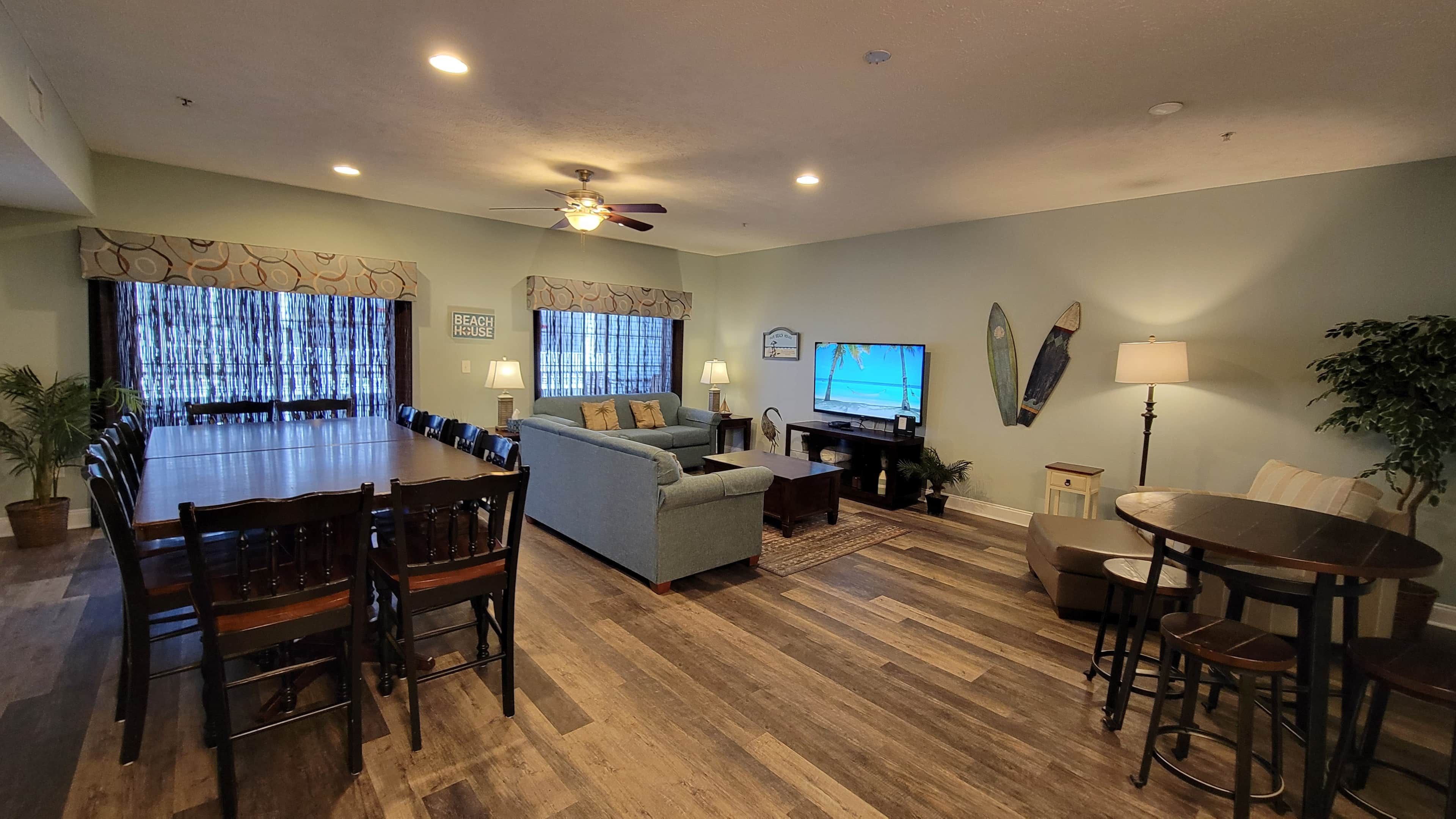 Flat-screen TV, foosball