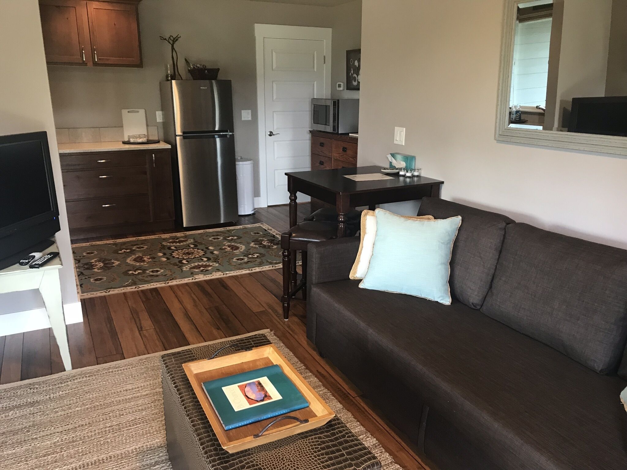 Walk the River trail to Old Mill & Downtown. Great location and clean!