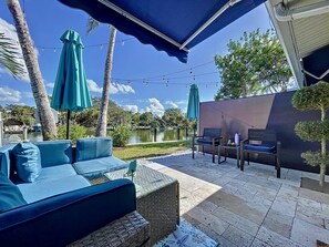 Terrace/patio - Wonderful Canal Front Condo! Bring Your Boat!UNIT 11 (Longboat Key)