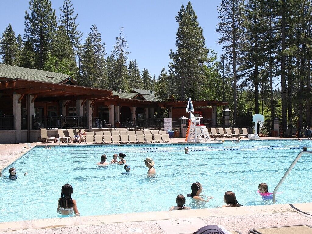 Large swimming pool at the Tahoe Donner Trout Creek Recreation Center.