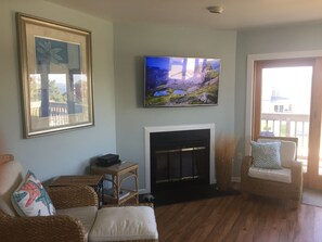 Smart TV, DVD player, books