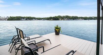 SUPER CLEAN! private dock & lrg outdoor living w/ bar - big cove w kayak & SUP
