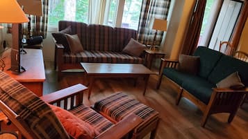 Smart-tv, pejs, dvd-afspiller, bøger