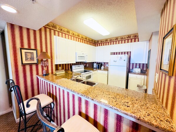 Fridge, microwave, stovetop, dishwasher - Barefoot Resort North Tower Unit 903! 3BR/ Amazing Waterway Views! Golf and Shopping (North Myrtle Beach)