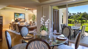 Dining - Mauna Lani Islands Townhouse - Private location - Walk to Beach and Shops!  (Kamuela)