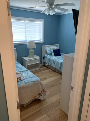 2 bedrooms, iron/ironing board, travel crib, WiFi