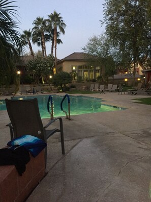 Outdoor pool, a heated pool