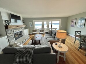 Smart TV, DVD player, books, video library