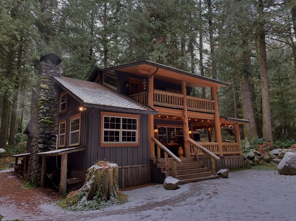 Exterior -  Thanksgiving open!! Discount!  On 2 creeks, wood burning fireplc, log gazebo. (Rhododendron)