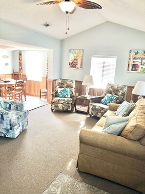 Smart TV, video games, DVD player, books