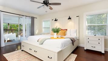 6 habitaciones, escritorio y tabla de planchar con plancha