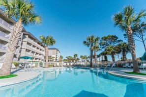 Outdoor pool, a heated pool