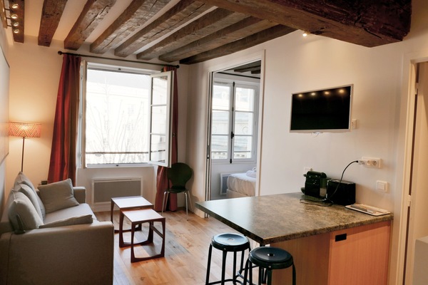 Apt. COSY3 - Latin Quarter - Paris - Bedroom1 is accessible from the living room