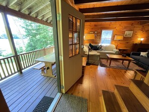 Smart TV, fireplace, video games, DVD player