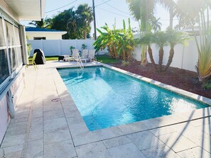 Outdoor pool, a heated pool