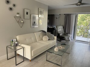 智能电视、DVD 播放器、书、影片库