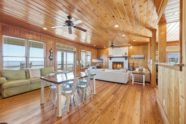 LCD TV, DVD player, stereo