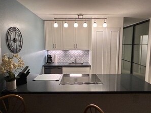 Fridge, microwave, oven, stovetop - Oooh! Oooh! Pick Us!  Steps to the Beach 2024 Newly Renovated Ground Unit! (Kihei)