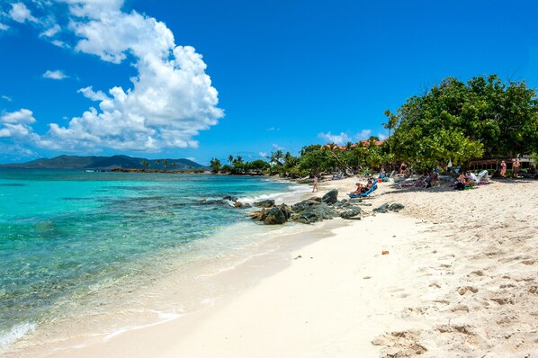 Sun-loungers, beach towels