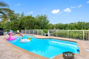 A heated pool