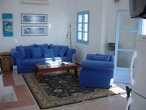 Smart TV, DVD player, books, music library