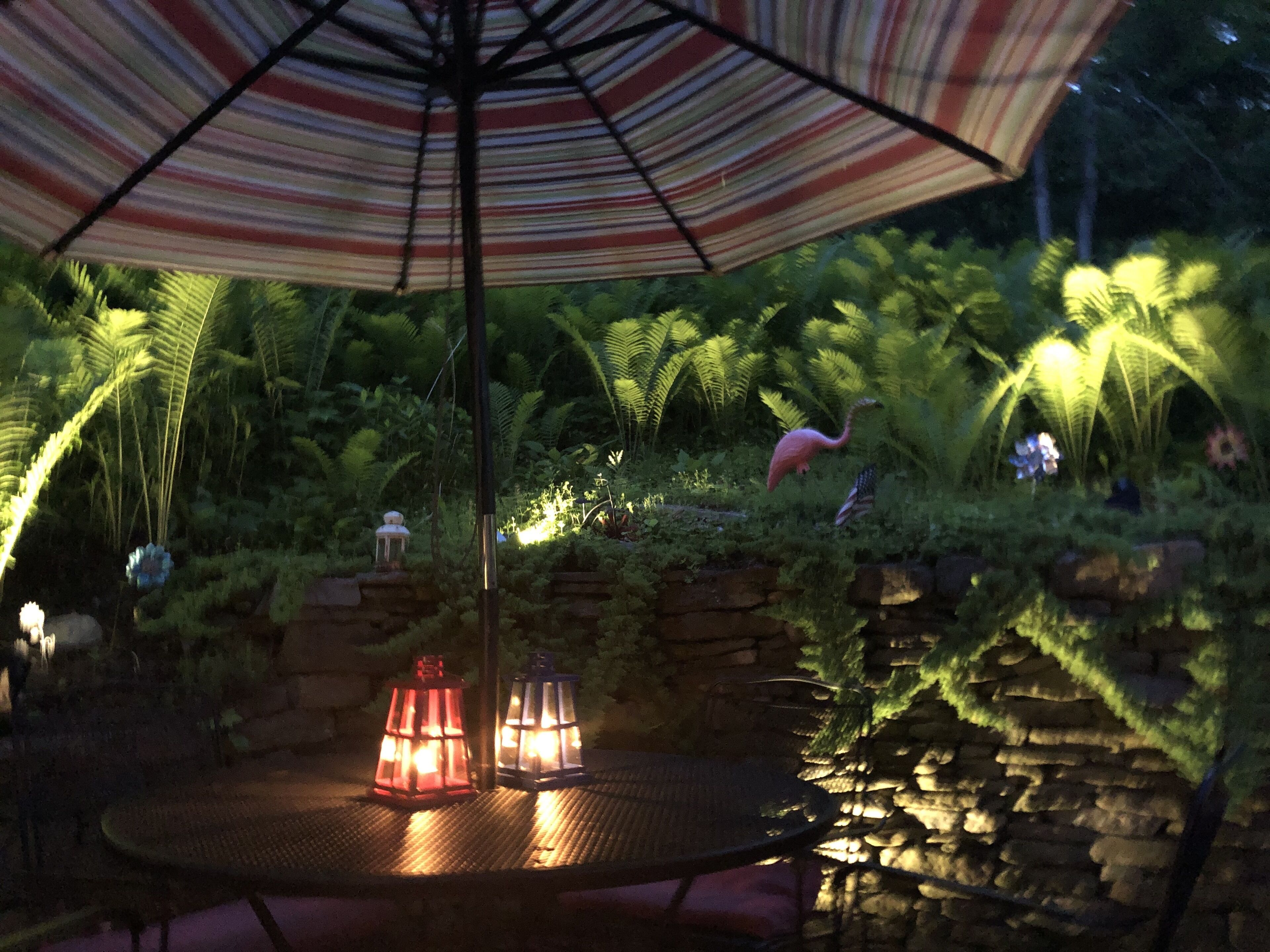 Back deck has plenty of comfortable seating and gas grill.